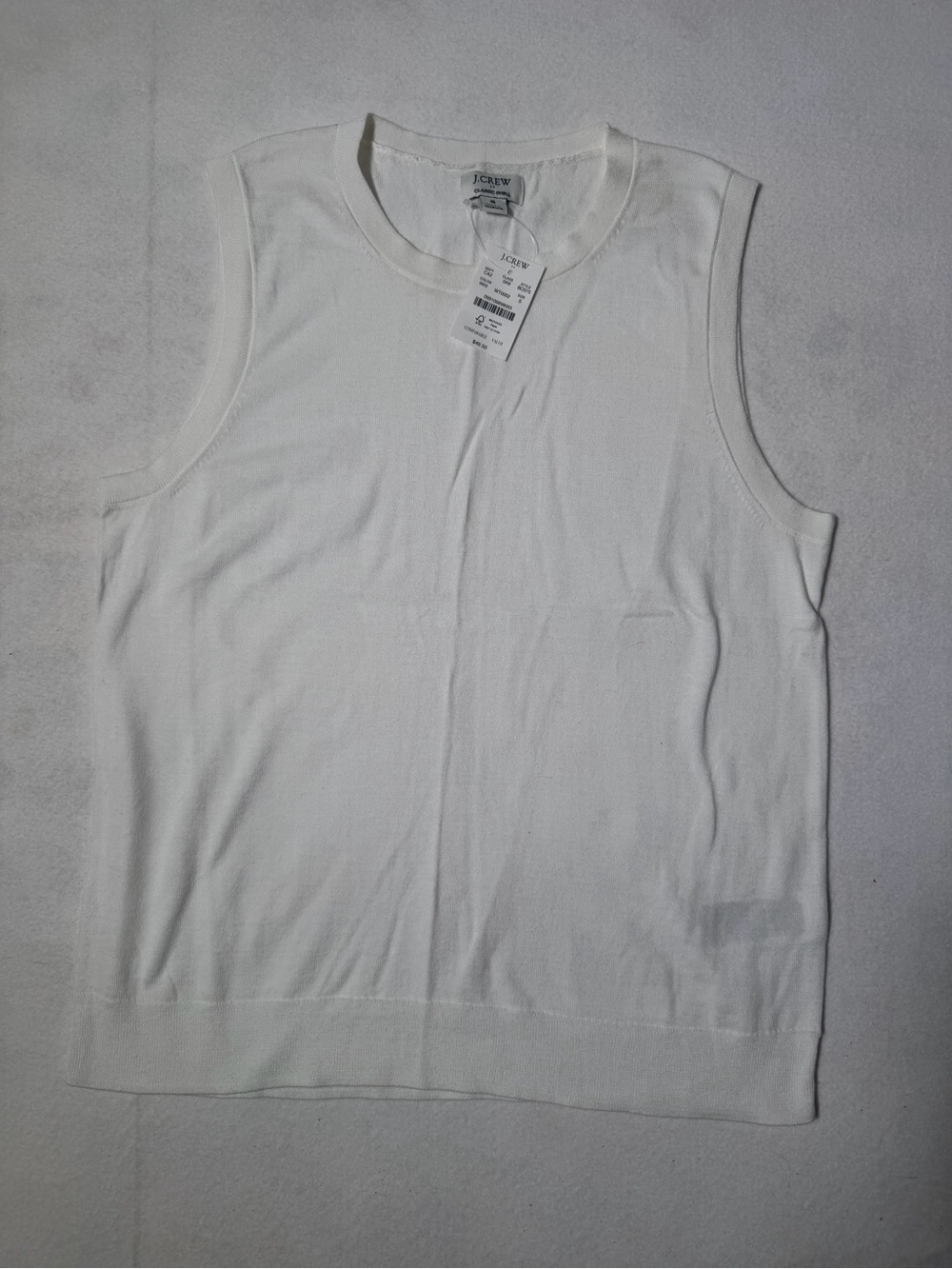 J.Crew White Classic Shell Knit Tank